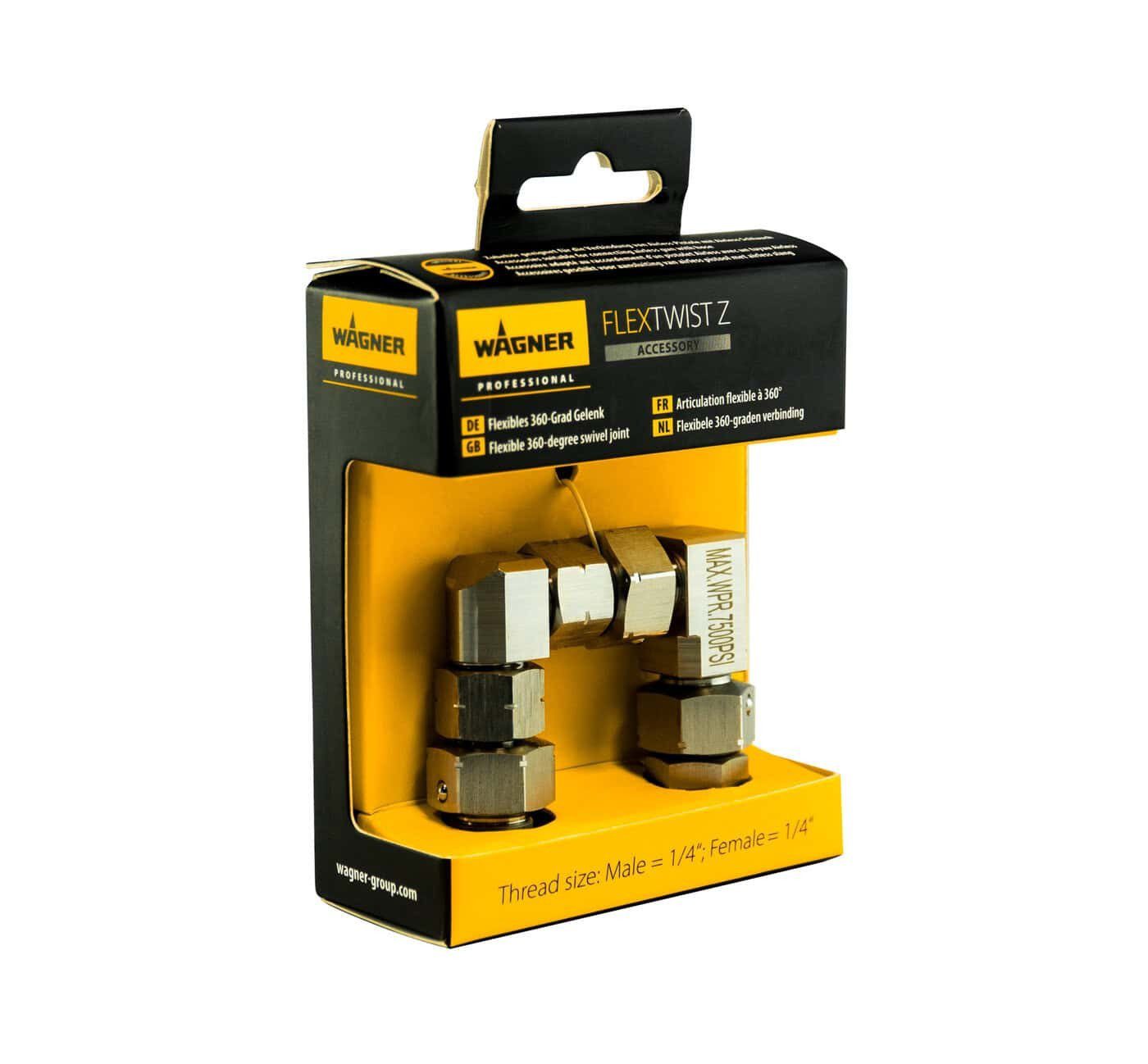 Wagner FlexTwist Z 360 Swivel Joint 1/4" Male Female Spray Accessory New - Image 2