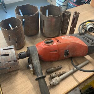 Hilti DD 110-W Diamond Core Drill 110V With Core Drill Bits Used
