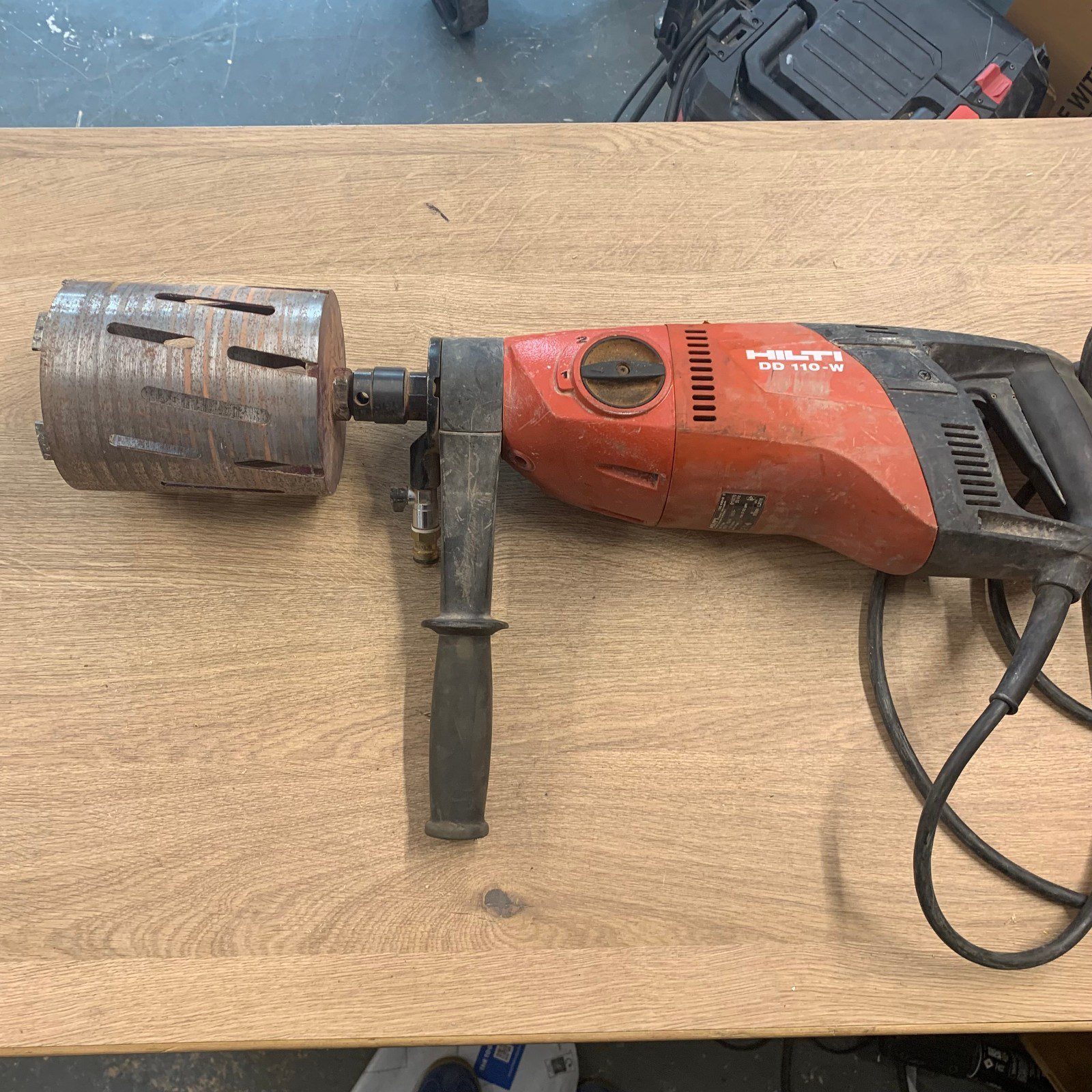 Hilti DD 110-W Diamond Core Drill 110V With Core Drill Bits Used - Image 2