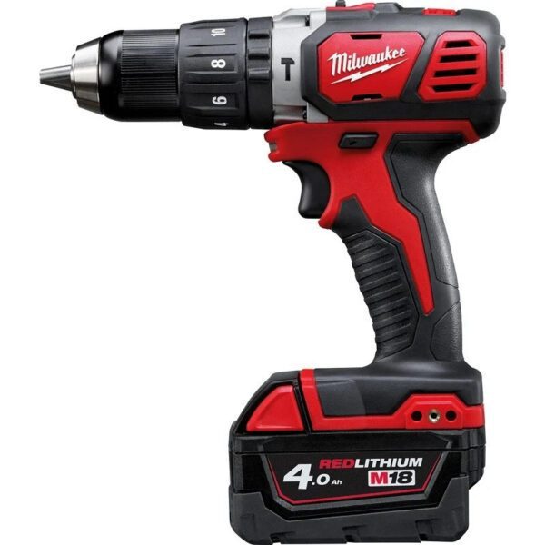 Milwaukee M18 BPD-402C Combi Drill Kit 18V 2x 4.0Ah Batteries Charger Case