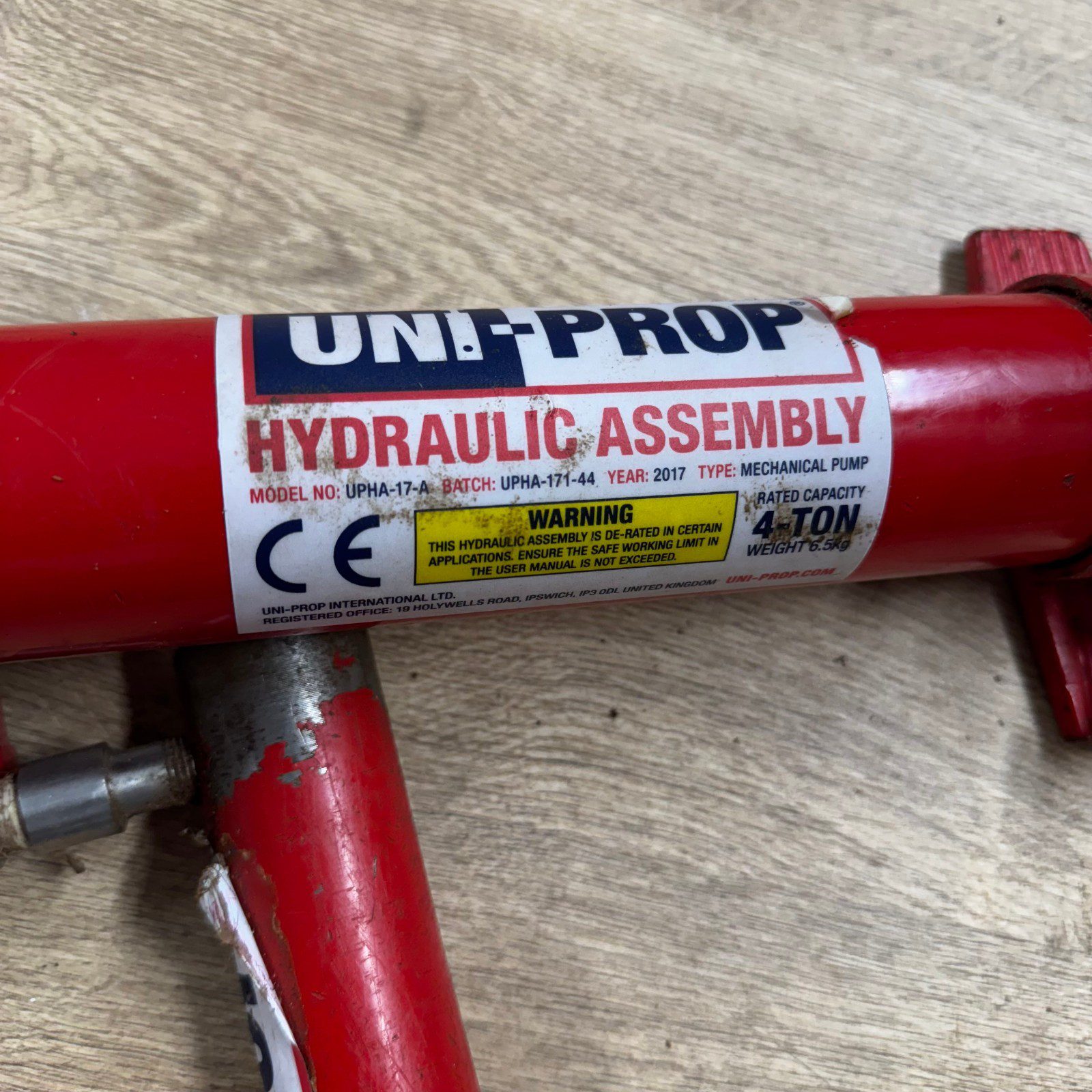 Uni-Prop UPHA-17-A Hydraulic Assembly Mechanical Pump 4 Ton With Hose Case Manua - Image 5