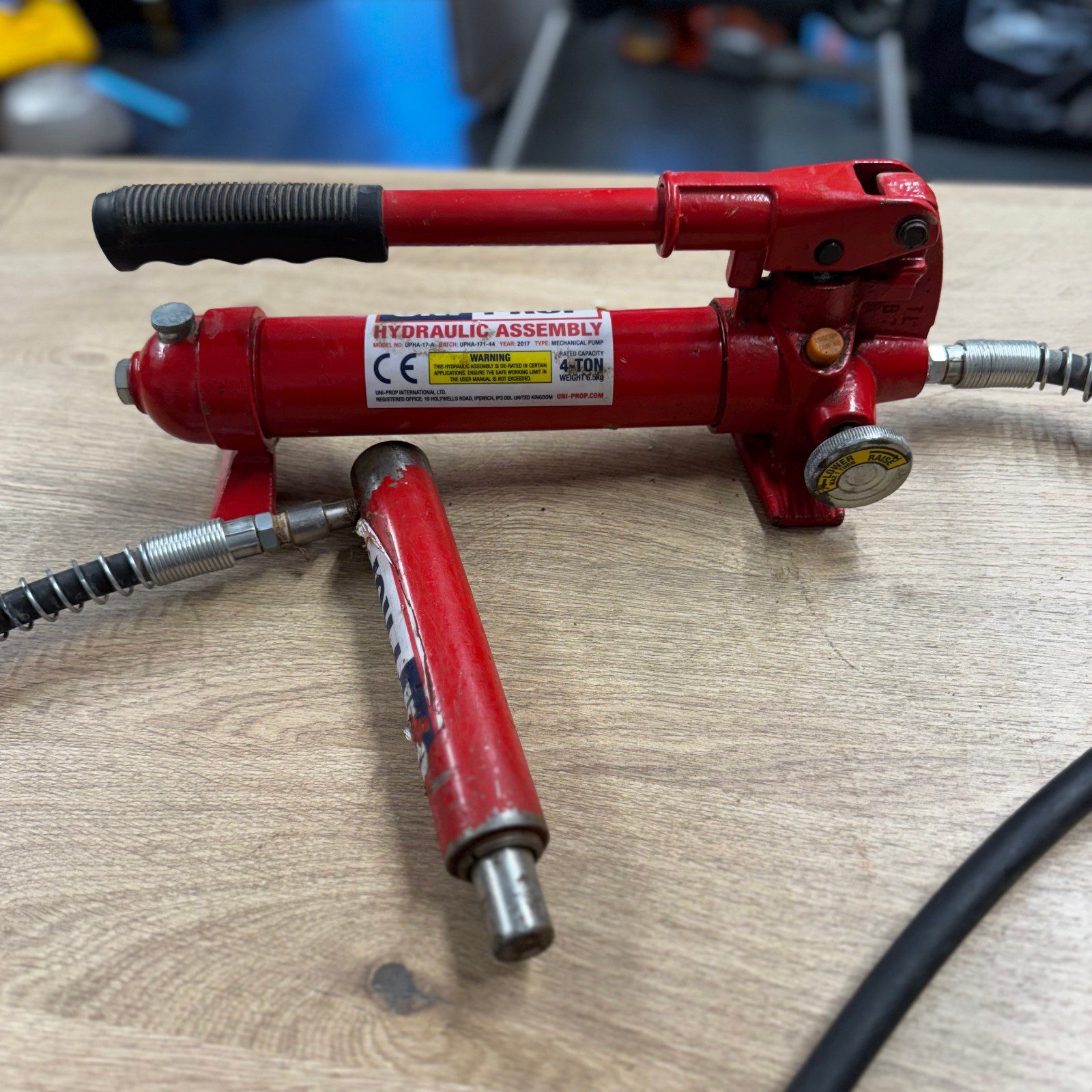 Uni-Prop UPHA-17-A Hydraulic Assembly Mechanical Pump 4 Ton With Hose Case Manua - Image 9