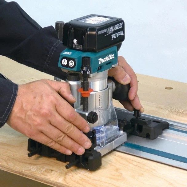 Makita DRT50ZJ 18V LXT Brushless Router Trimmer Kit with Plunge Base & Case - Image 7