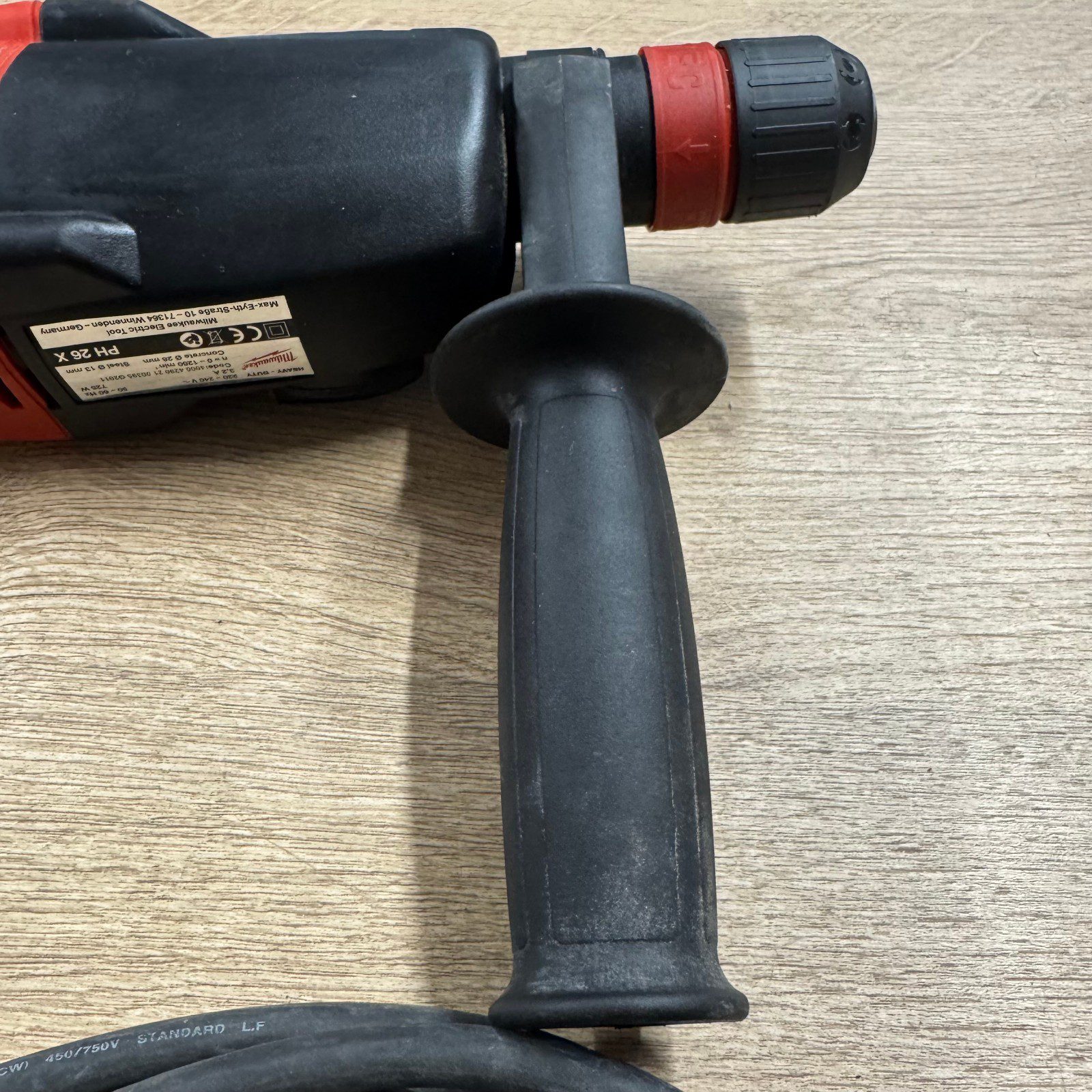Milwaukee PH 26 X 240V SDS Plus Hammer Drill 26mm 725W With Case - Image 4