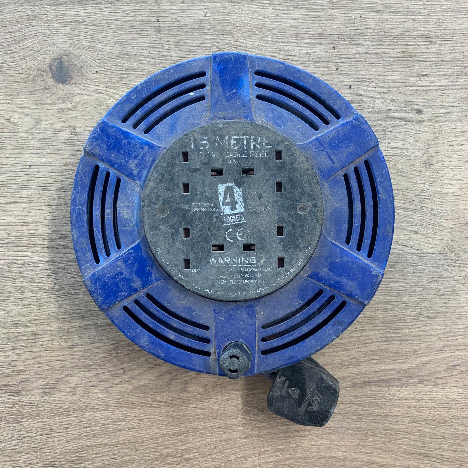 Masterplug 4 Socket Cable Reel Extension Lead 13A 10m 240V Used Tested UK - Image 1