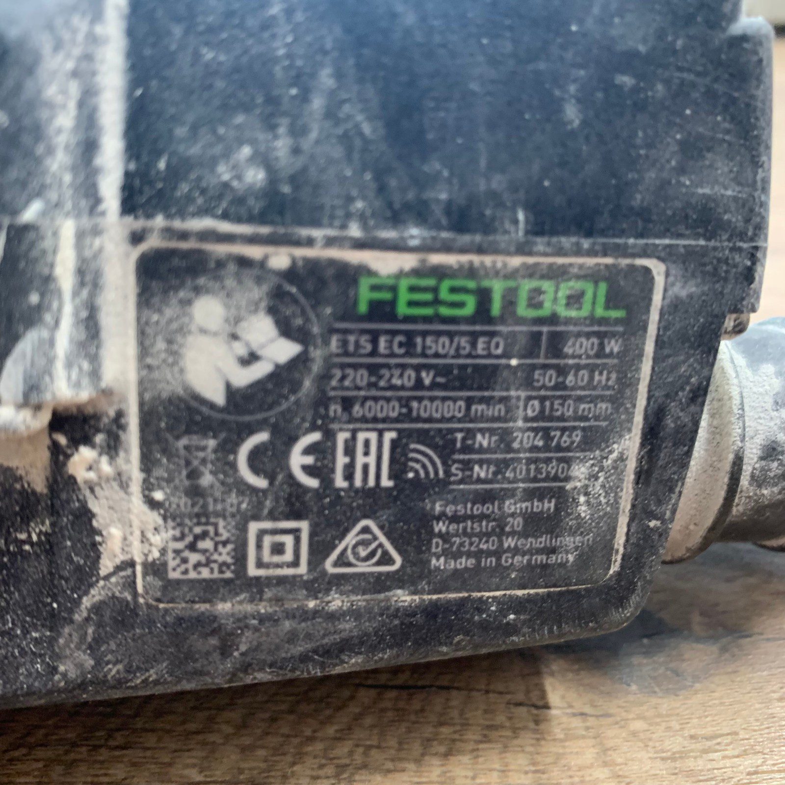 Festool ETS EC 150/5 EQ 240V Random Orbital Sander 150mm With Systainer Case - Image 9