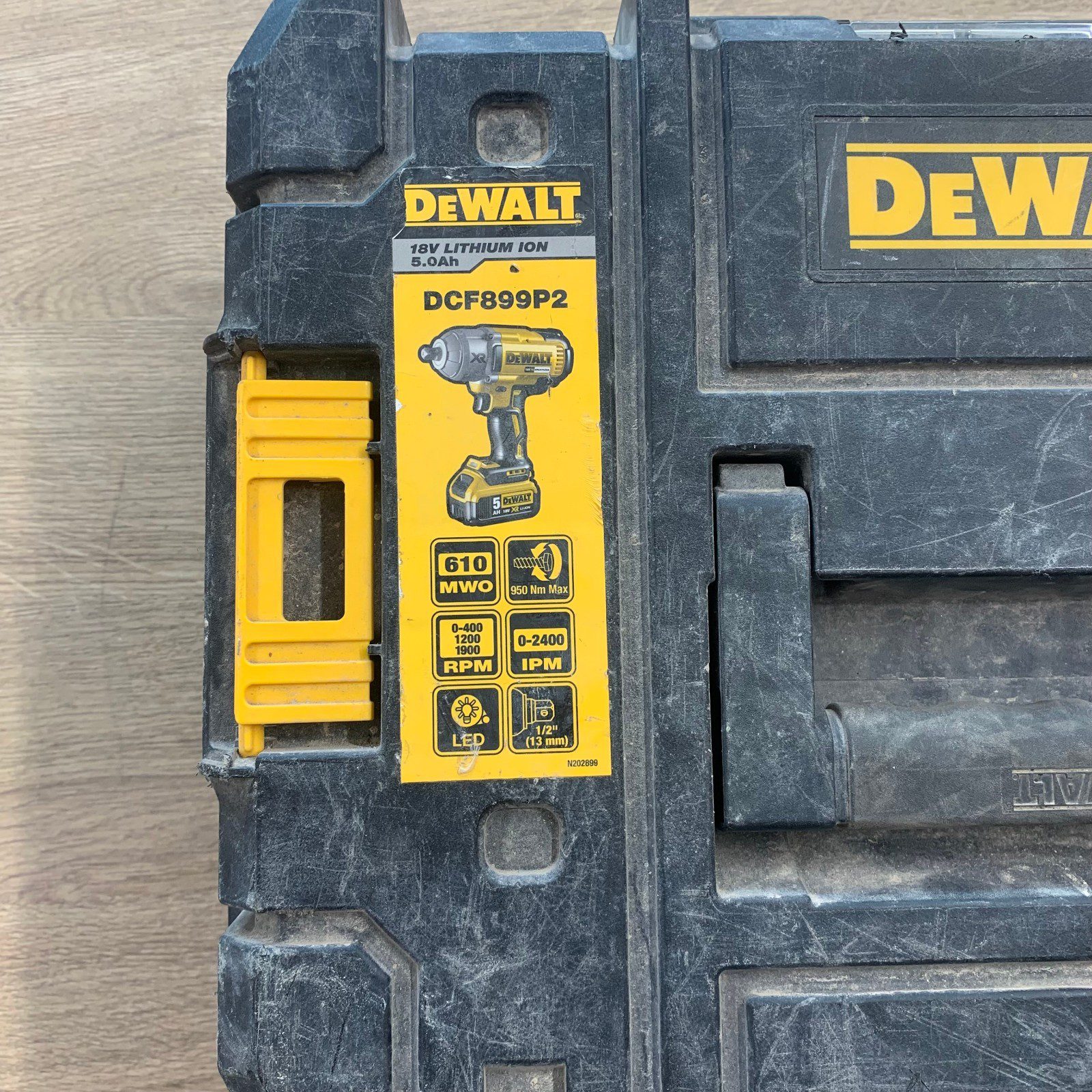 DeWalt DCF899P2 XR Impact Wrench Carry Case Empty Storage Box Only - Image 2