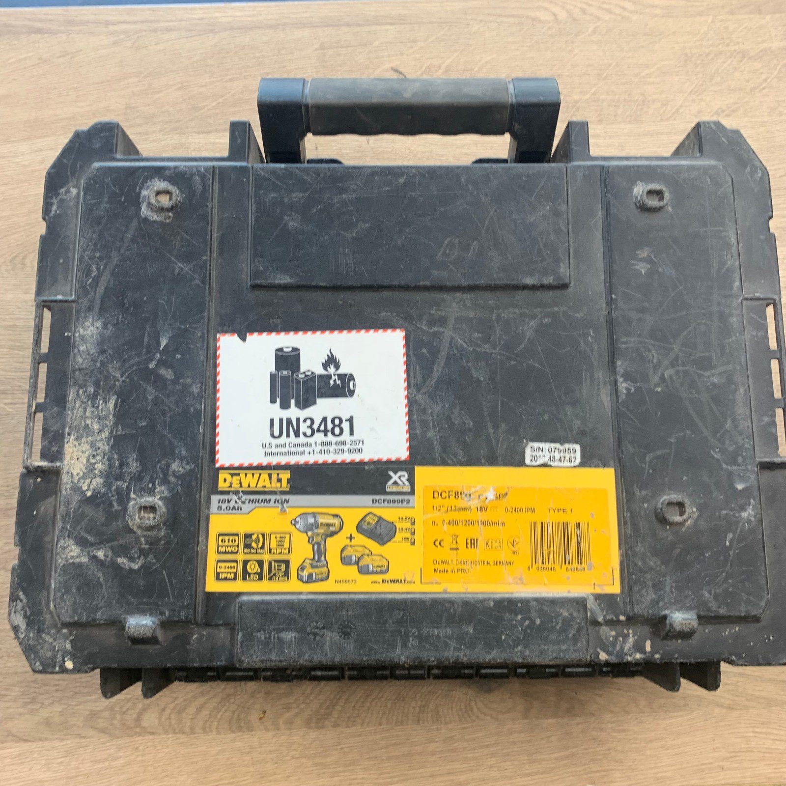 DeWalt DCF899P2 XR Impact Wrench Carry Case Empty Storage Box Only - Image 5