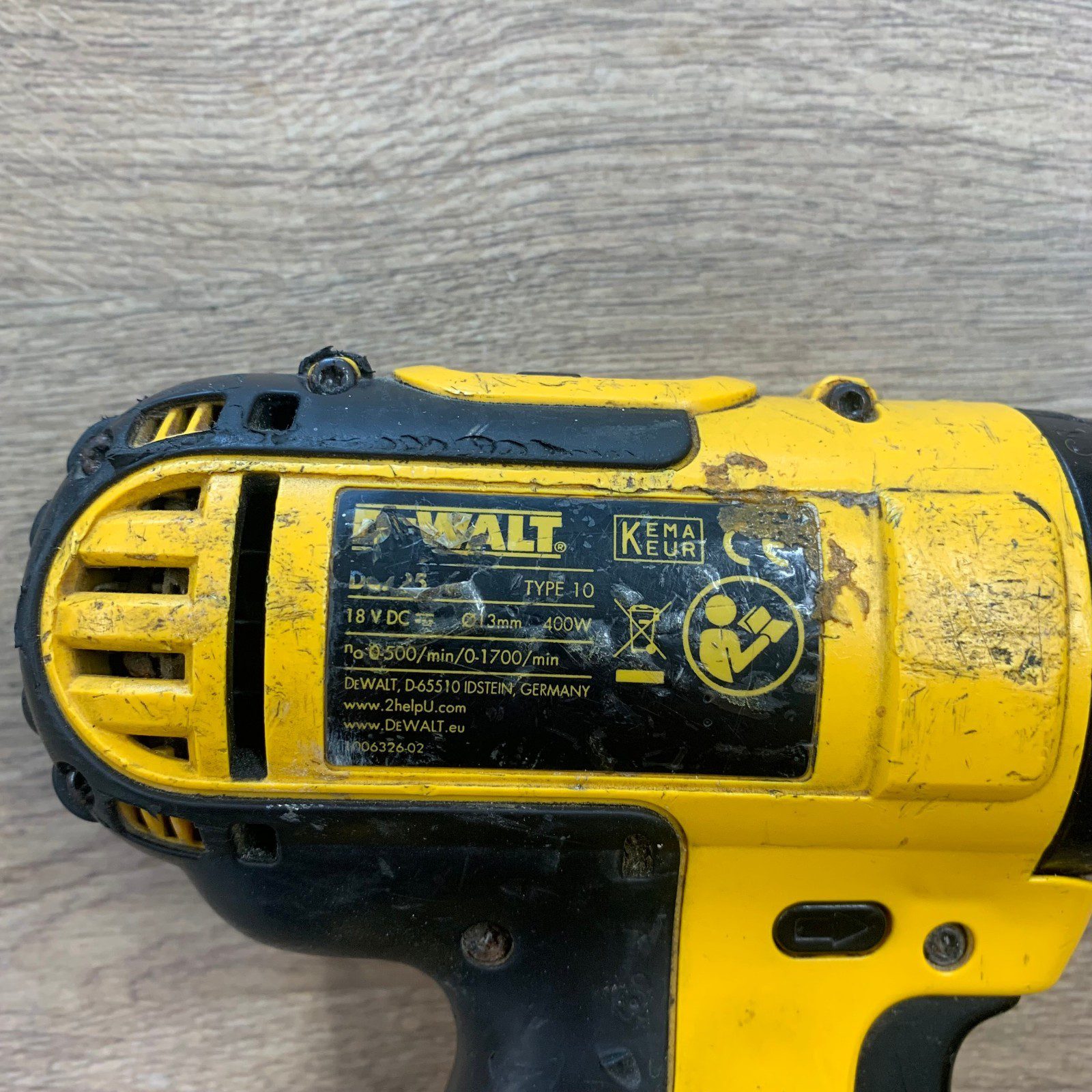 DeWalt DC925 18V Cordless Combi Drill 13mm Keyless Chuck Body Only Used - Image 7
