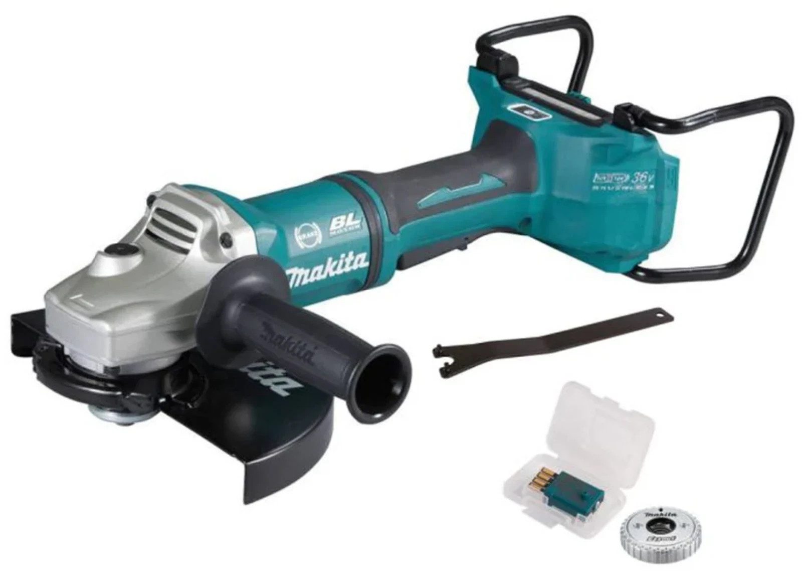 Makita DGA901 Twin 18v LXT AWS 230mm Brushless Angle Grinder Body Only - Image 1
