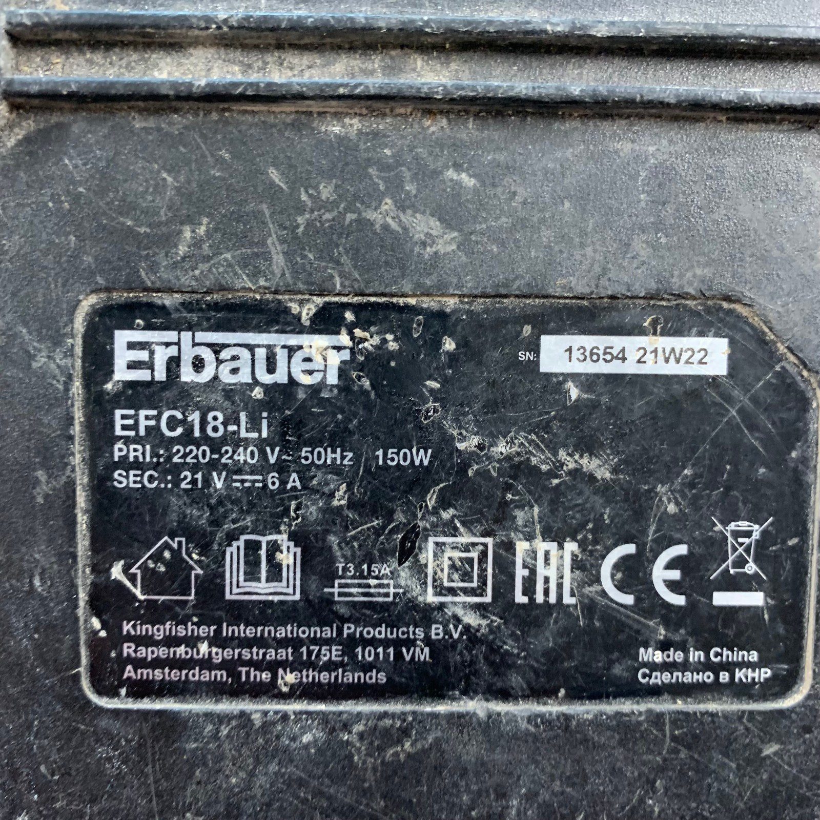 Erbauer EFC18-Li 18V Fast Battery Charger Used - Image 6