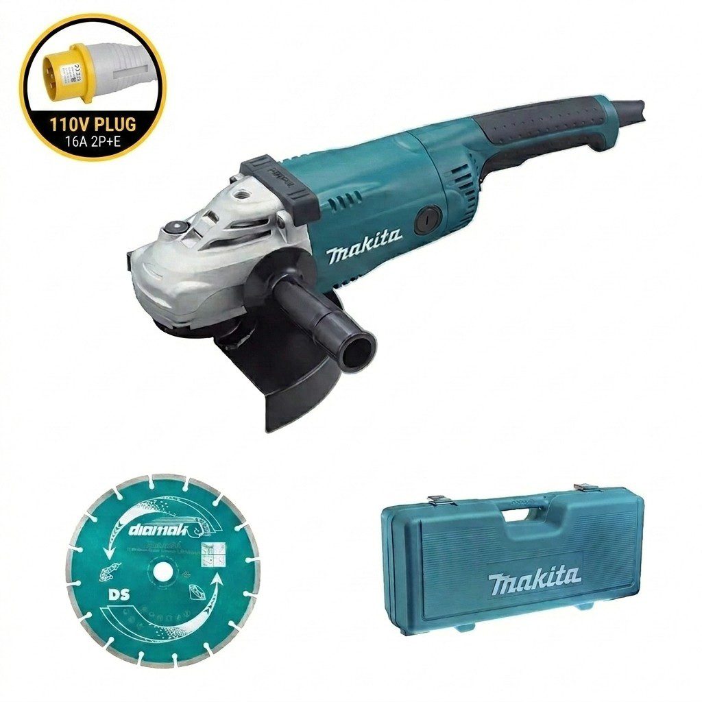 Makita GA9020 110V 230mm 2000W Angle Grinder With Case Diamond Blade New - Image 1