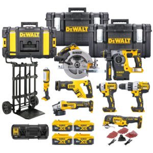 DeWalt DCK853P4 18V XR Brushless 8 Piece Cordless Tool Kit 4 x 5Ah Batteries