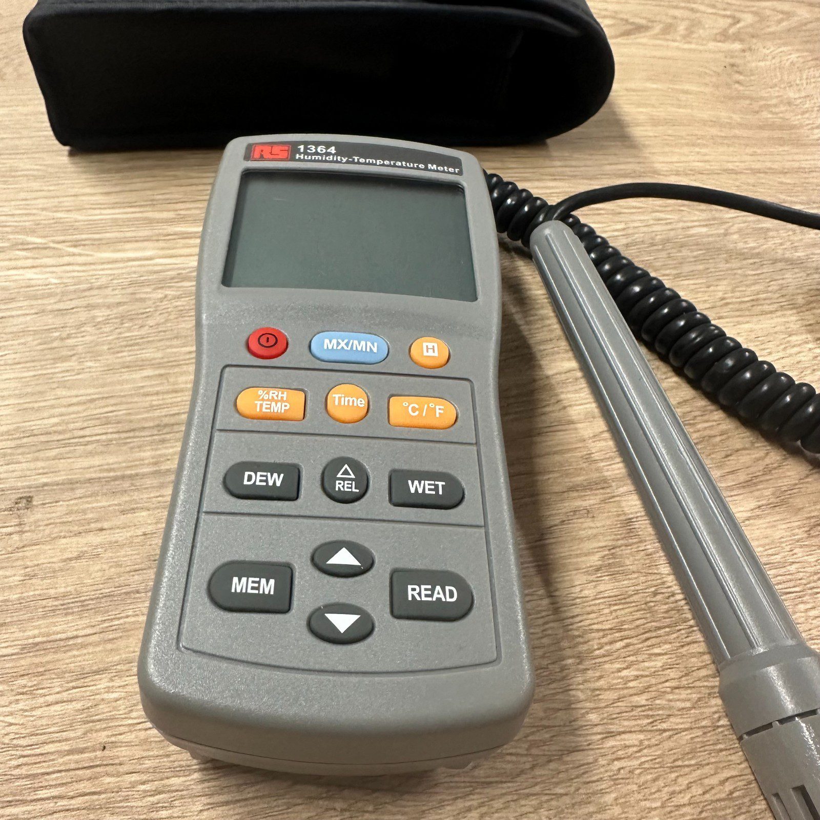 RS 1364 Humidity Temperature Meter Hygrometer with Probe & Case Used Unit - Image 6