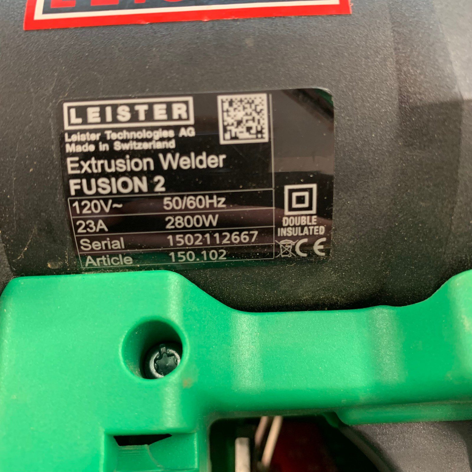 Leister Fusion 2 120V 2800W Plastic Extrusion Welder With Case Used - Image 3