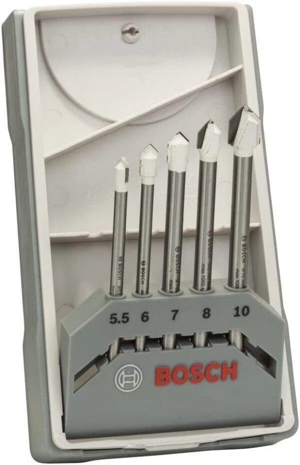 Bosch CYL-9 SoftCeramic Tile Drill Bit Set 5pc 5.5-10mm New