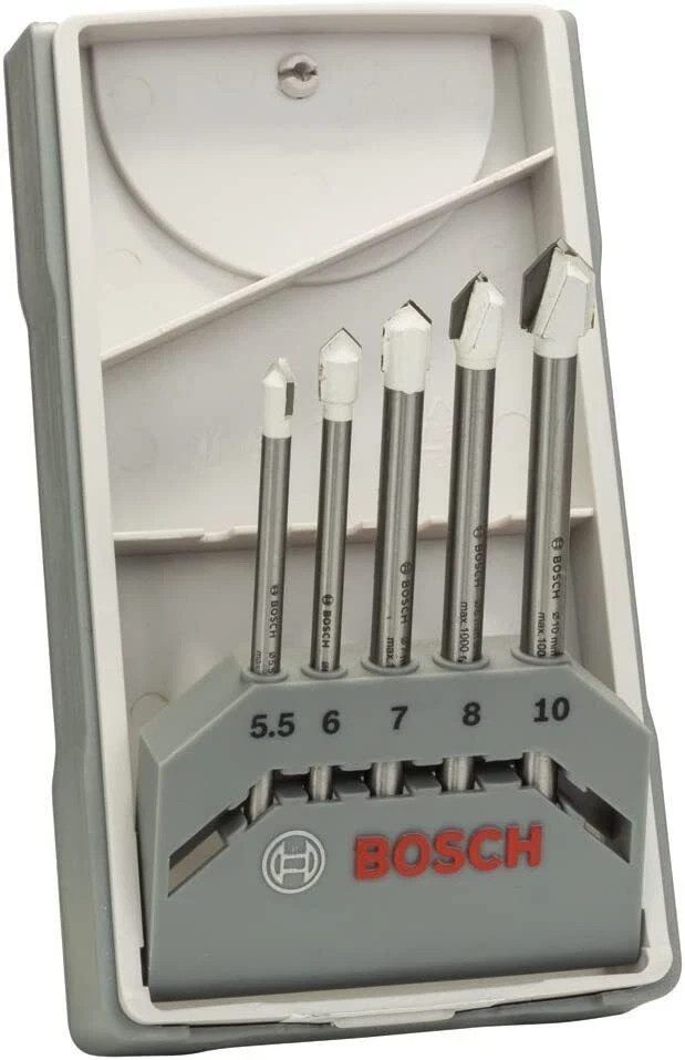 Bosch CYL-9 SoftCeramic Tile Drill Bit Set 5pc 5.5-10mm New - Image 2