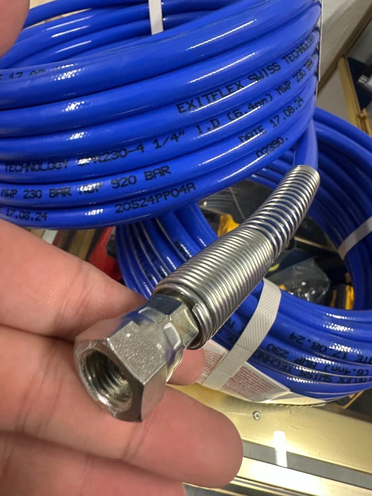 Exitflex High Pressure Hose 1/4 Inch 230 Bar (6.4mm) Swiss Technology Blue - Image 3