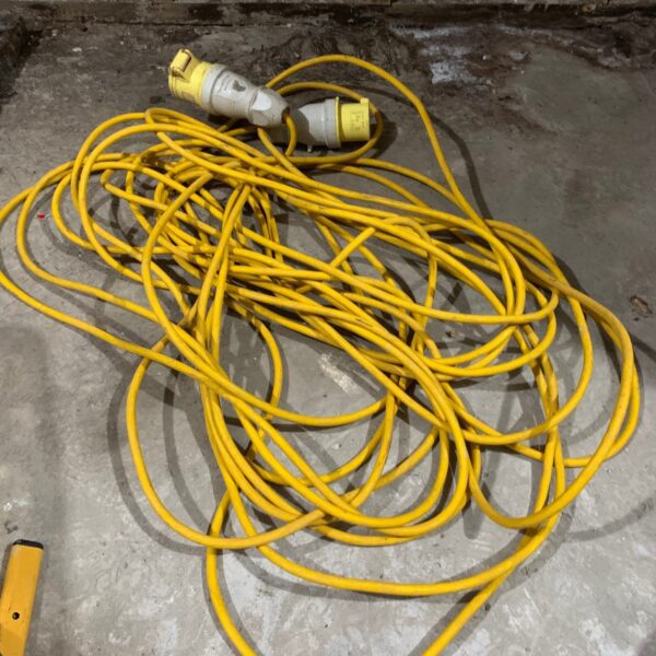 110V 16A 25m Site Extension Lead Cable 2P+E IP44 Used