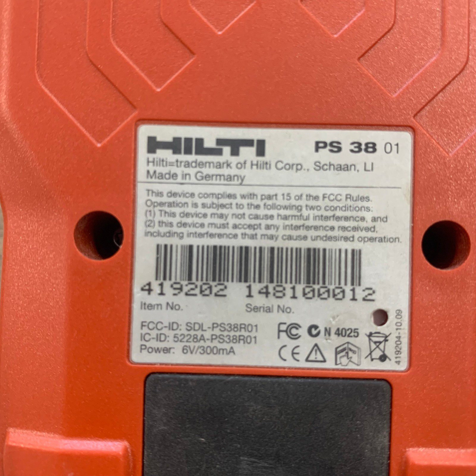 Hilti PS 38 Multidetector Wall Scanner Concrete Metal Cable Detector With Pouch - Image 4
