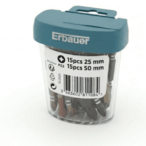 Erbauer PZ2 Screwdriver Bit Set 30pc 25mm 50mm New