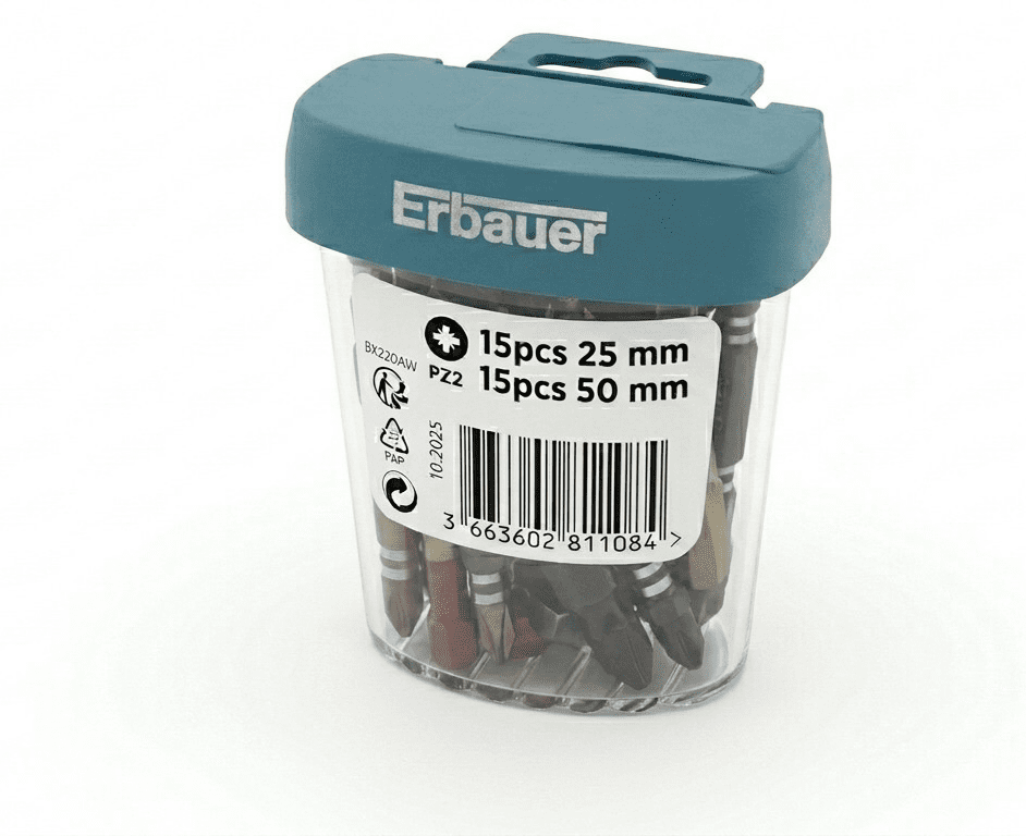 Erbauer PZ2 Screwdriver Bit Set 30pc 25mm 50mm New - Image 1