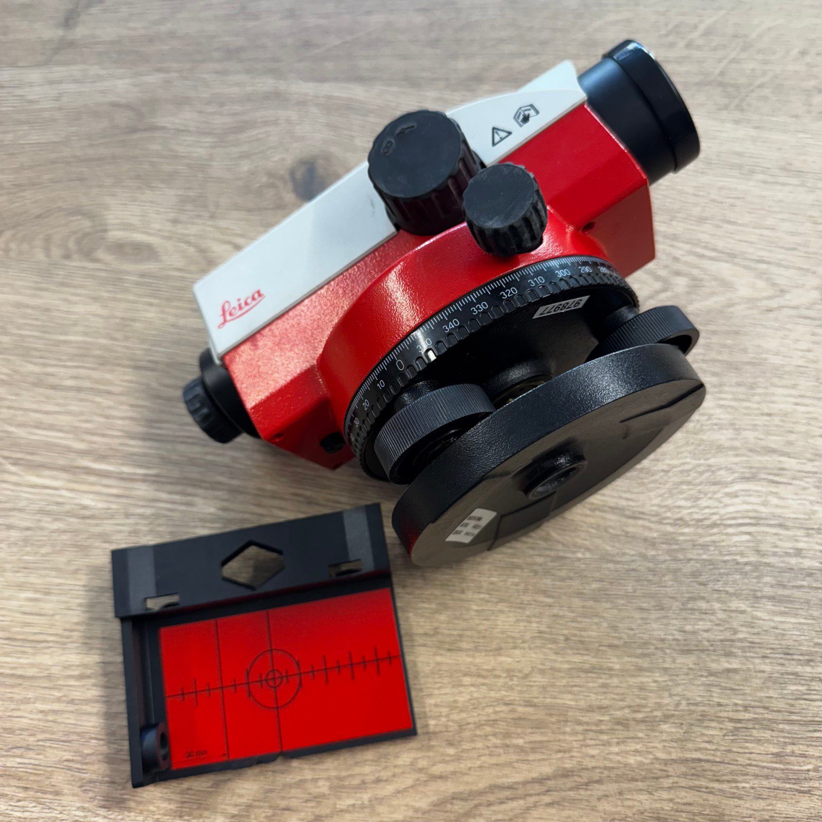Leica BasicLevel Optical Survey Level With Target Plate Used - Image 1