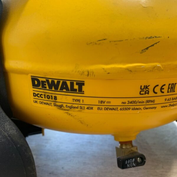 DeWalt DCC1018 18V XR Brushless Cordless Air Compressor 10L Body Only
