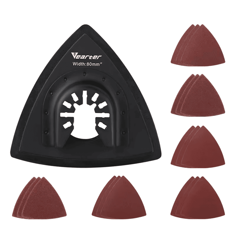 Vearter Oscillating Sanding Pad Set 19pcs 80mm Multi Tool Sandpaper Kit - Image 1