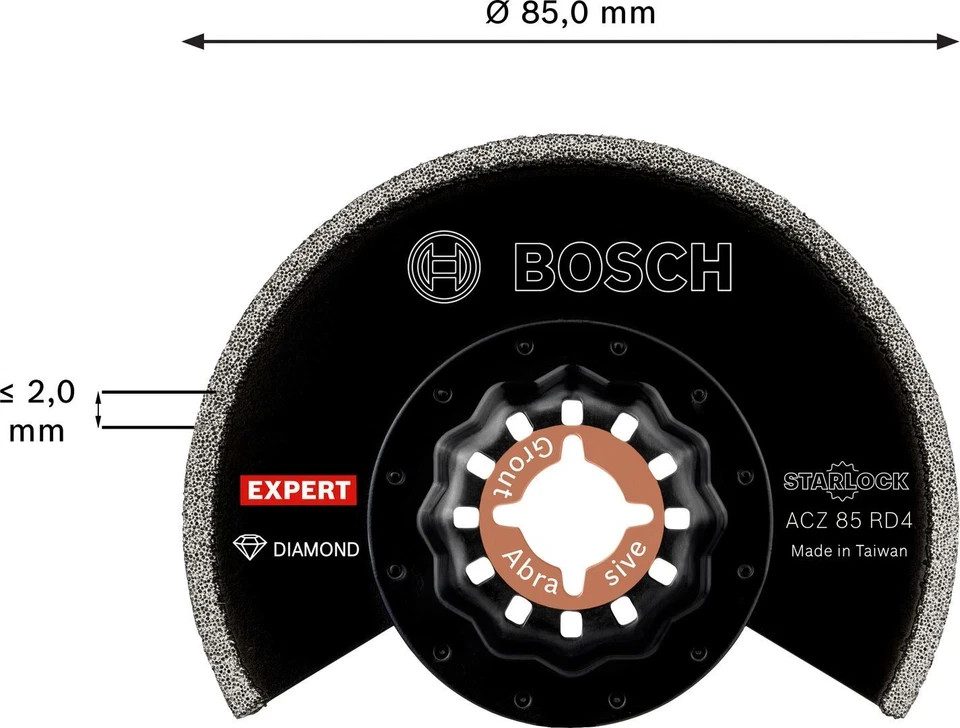 Bosch EXPERT ACZ 85 RD4 Starlock Diamond Grout Removal Blade 85mm New - Image 3