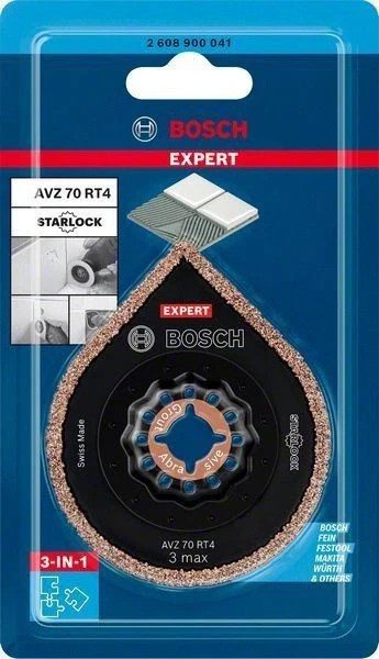 Bosch EXPERT AVZ 70 RT4 Starlock Grout Abrasive Multi Tool Blade New