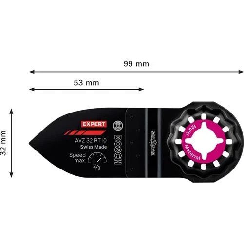 Bosch EXPERT AVZ 32 RT10 Starlock Carbide Sanding Finger 100 Grit New