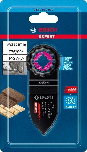 Bosch EXPERT AVZ 32 RT10 Starlock Carbide Sanding Finger 100 Grit New