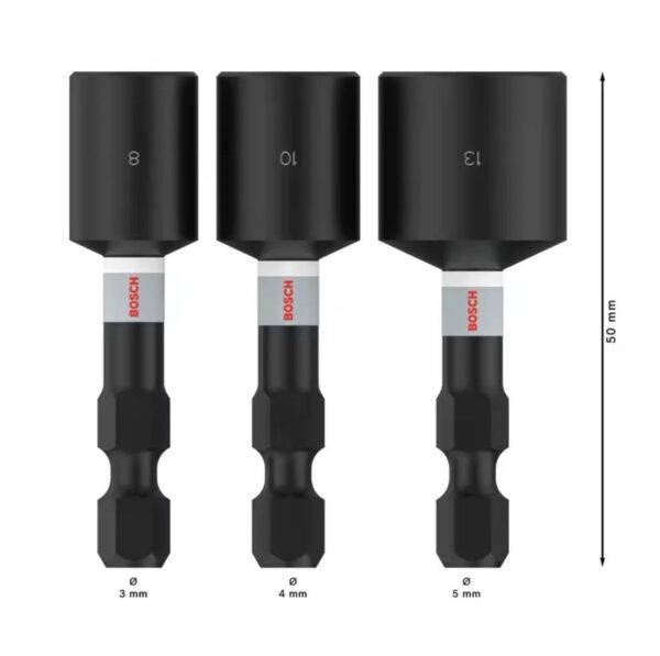Bosch PRO Nutsetter Impact Set 8mm 10mm 13mm 3 Piece New