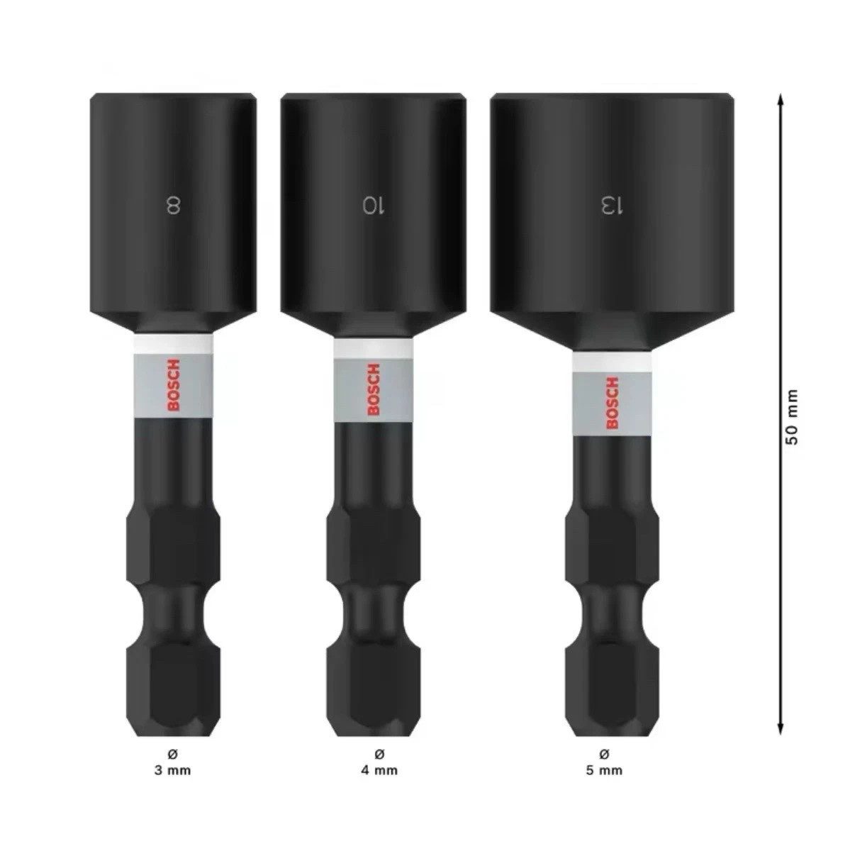 Bosch PRO Nutsetter Impact Set 8mm 10mm 13mm 3 Piece New - Image 1