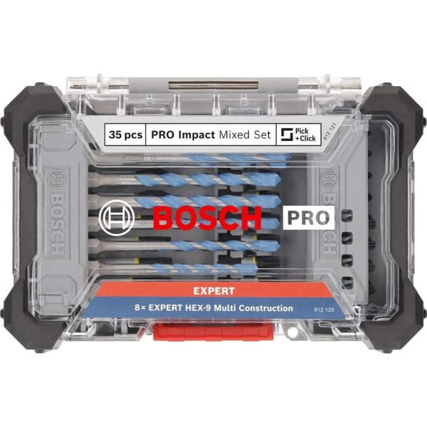 Bosch PRO Impact 35 Piece Mixed Drill Driver Bit Set Pick Click HEX-9 New