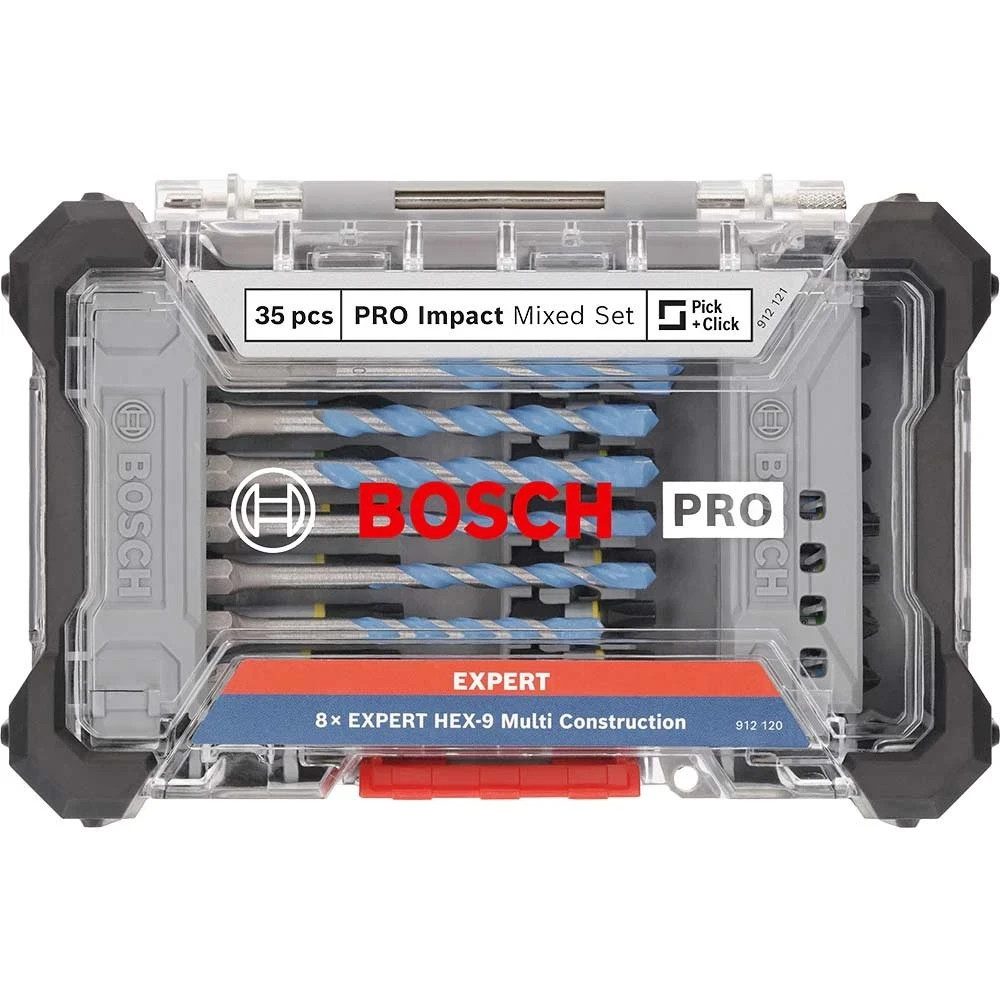 Bosch PRO Impact 35 Piece Mixed Drill Driver Bit Set Pick Click HEX-9 New - Image 2