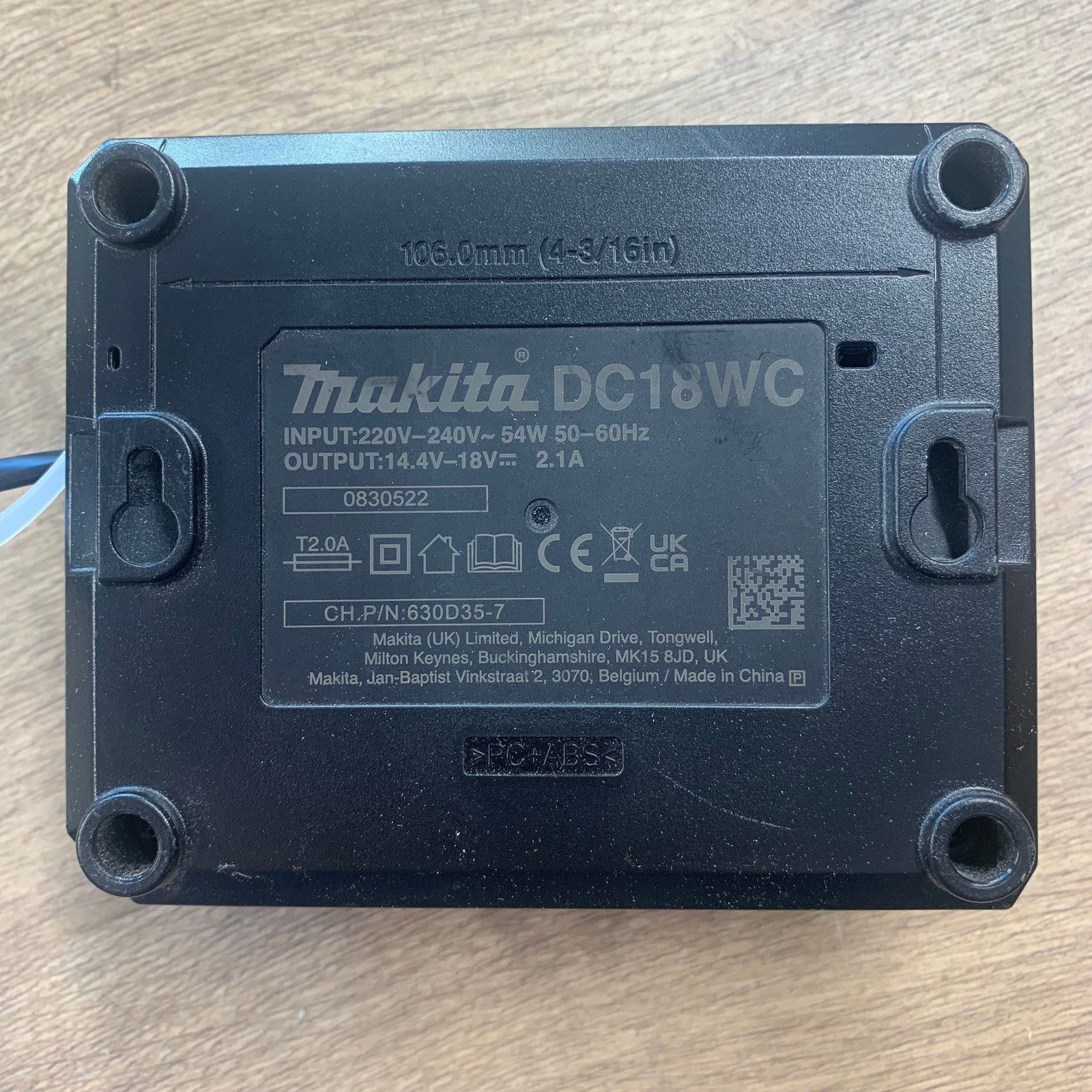 Makita DC18WC 14.4V-18V Li-Ion Battery Charger 240V UK Plug Refurbished - Image 11