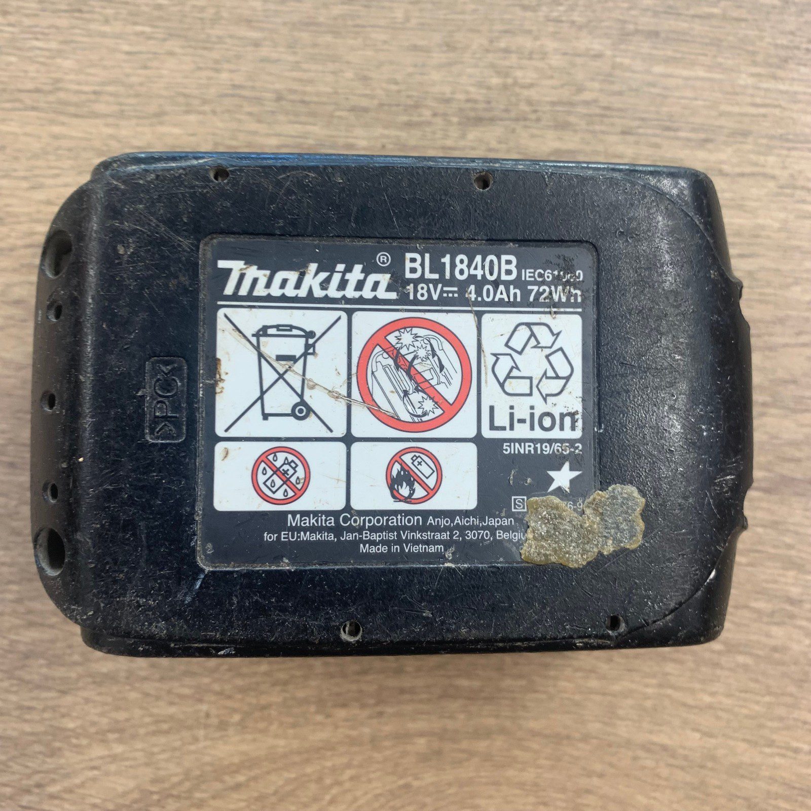 Makita BL1840B 18V 4.0Ah Li-Ion Battery Pack 72Wh Used - Image 5