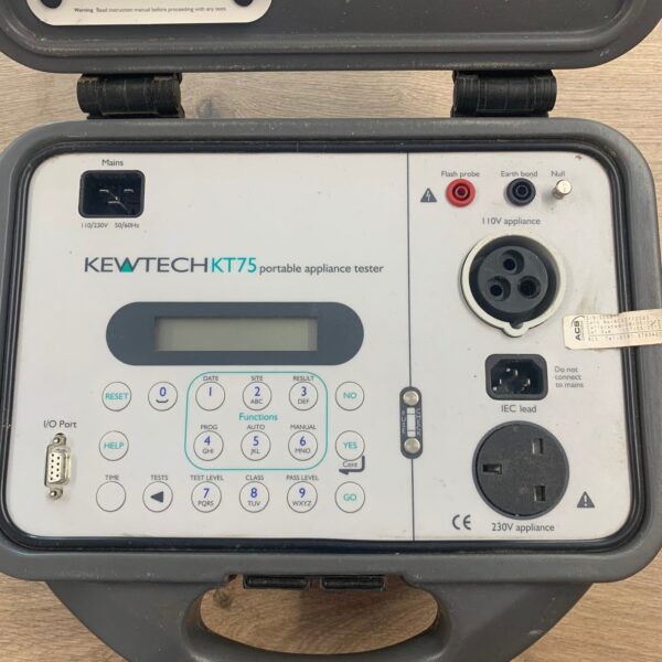 Kewtech KT75 110V 230V Portable Appliance PAT Tester Kit Refurbished