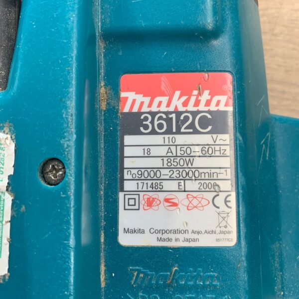 Makita 3612C 110V 1/2in Plunge Router 1850W Variable Speed Refurbished