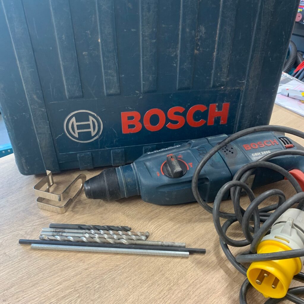 Bosch GBH 2400 Professional SDS Plus Hammer Drill 110V Case Bits Used
