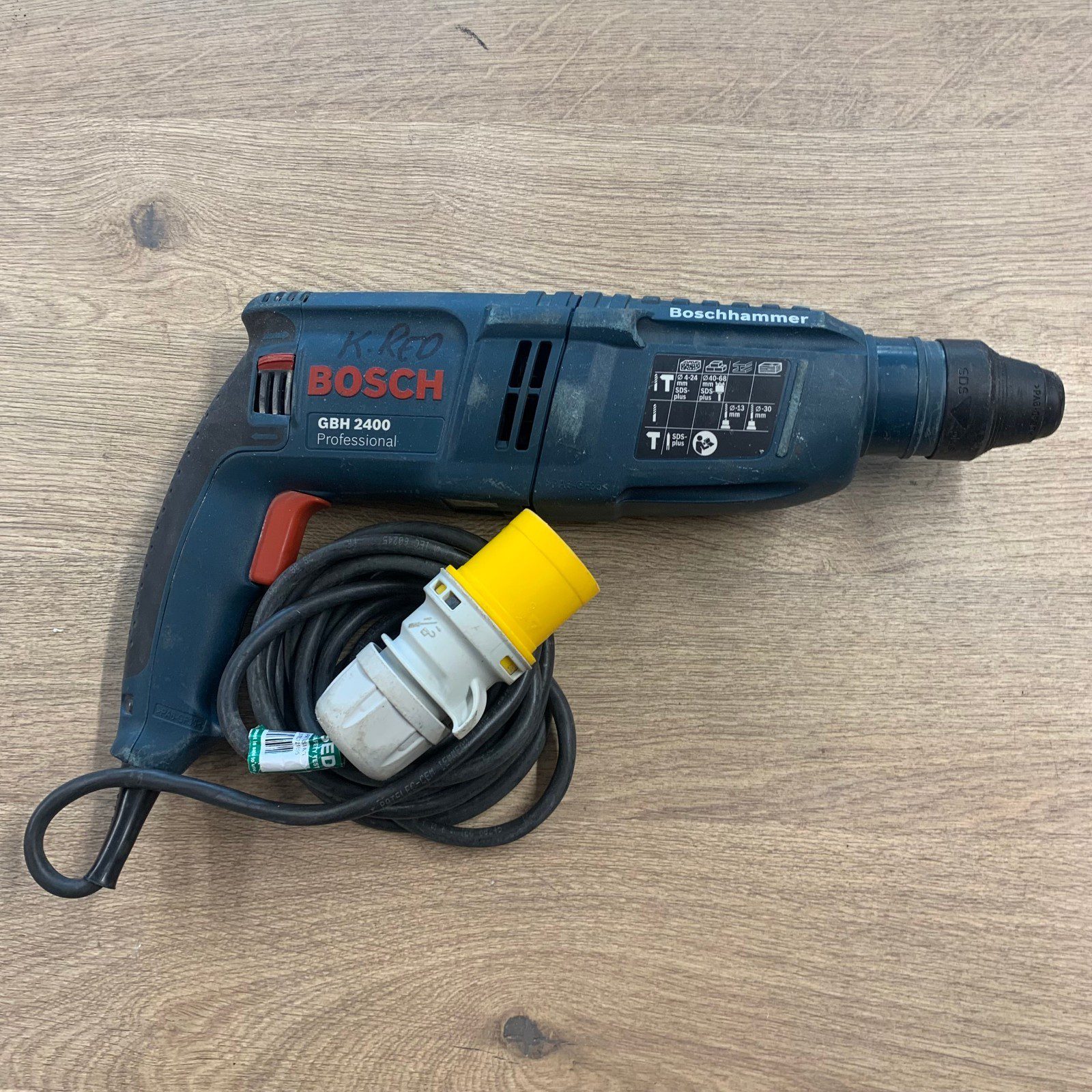Bosch GBH 2400 Professional SDS Plus Hammer Drill 110V Case Bits Used - Image 2