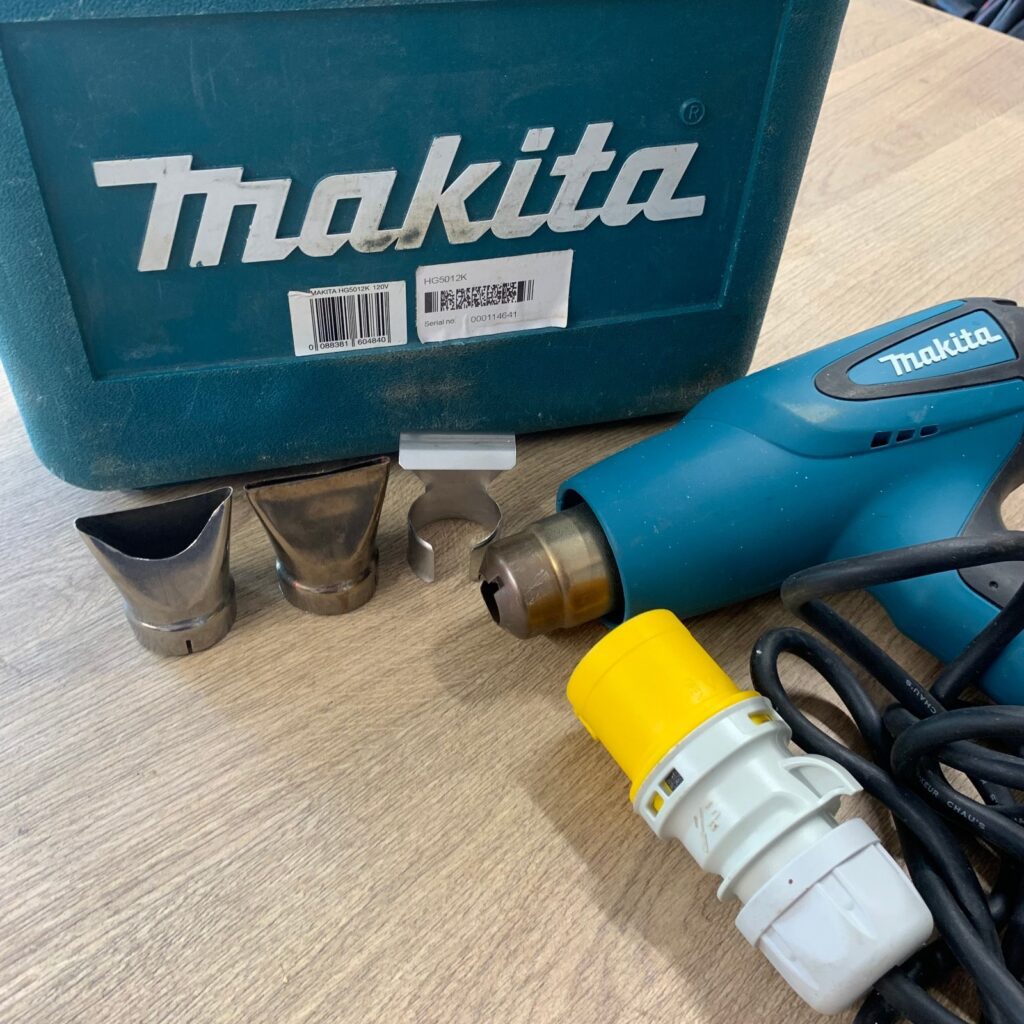 Makita HG5012K 120V Hot Air Gun Heat Gun 1200W With Case & Nozzles Used