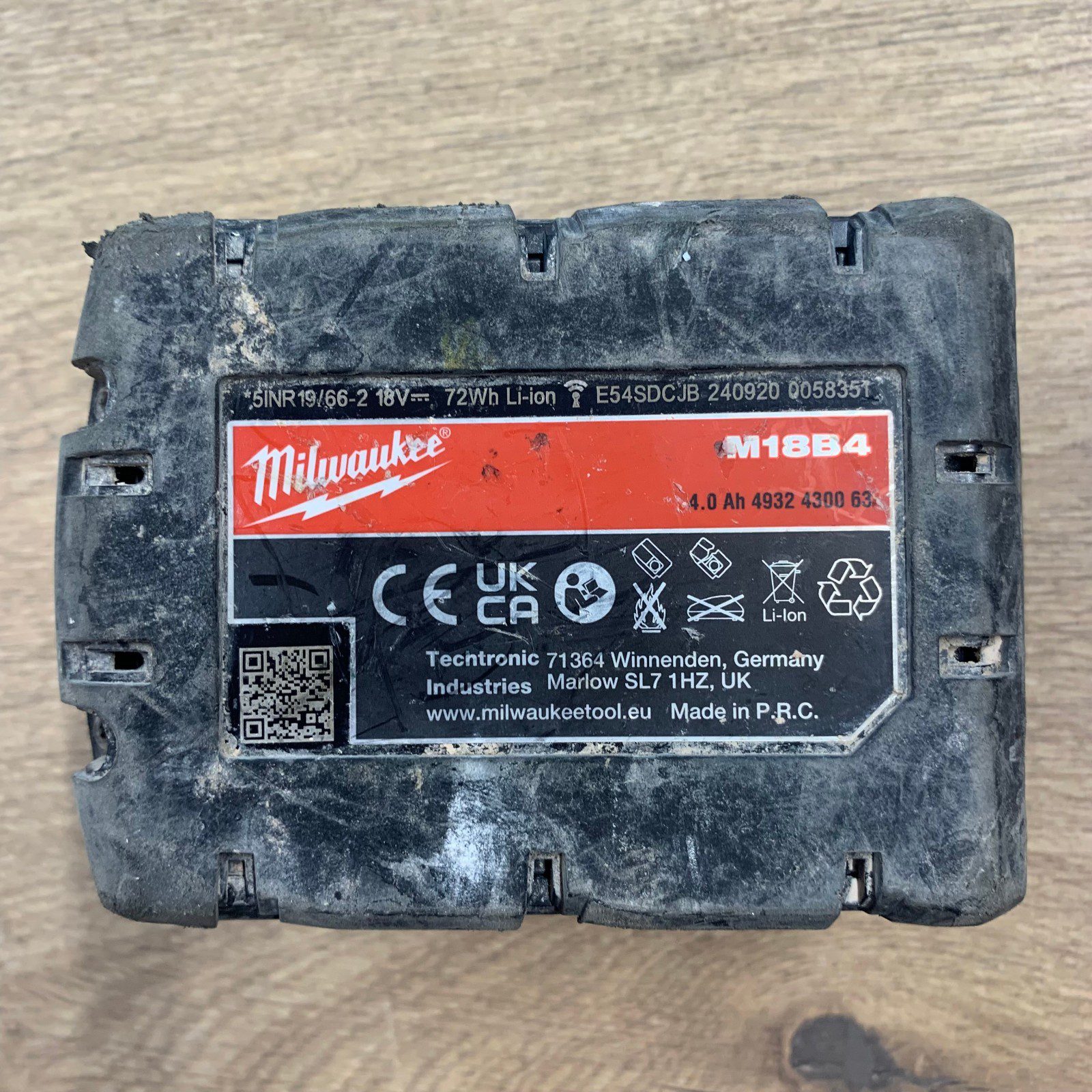 Milwaukee M18B4 18V 4.0Ah 72Wh RedLithium Battery Good Refurbished - Image 4