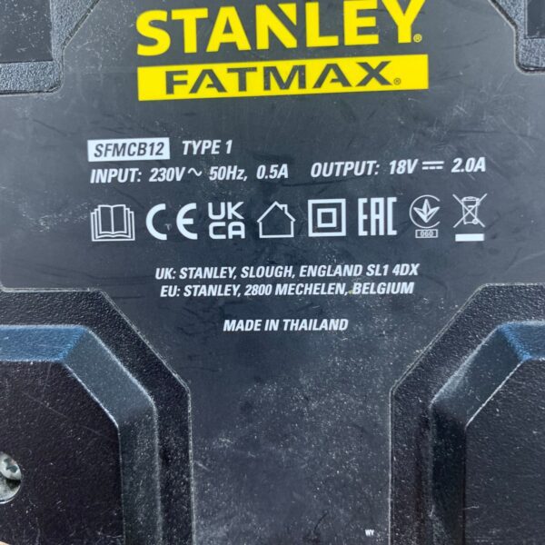Stanley FatMax SFMCB12 V20 18V 2A Battery Charger 230V Refurbished