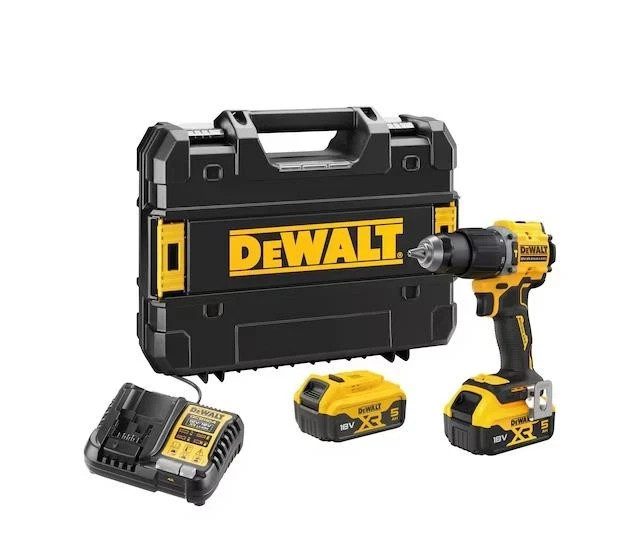 DeWalt DCD799P2T 18V XR Brushless Combi Drill 2x 5Ah Batteries Charger Case - Image 1