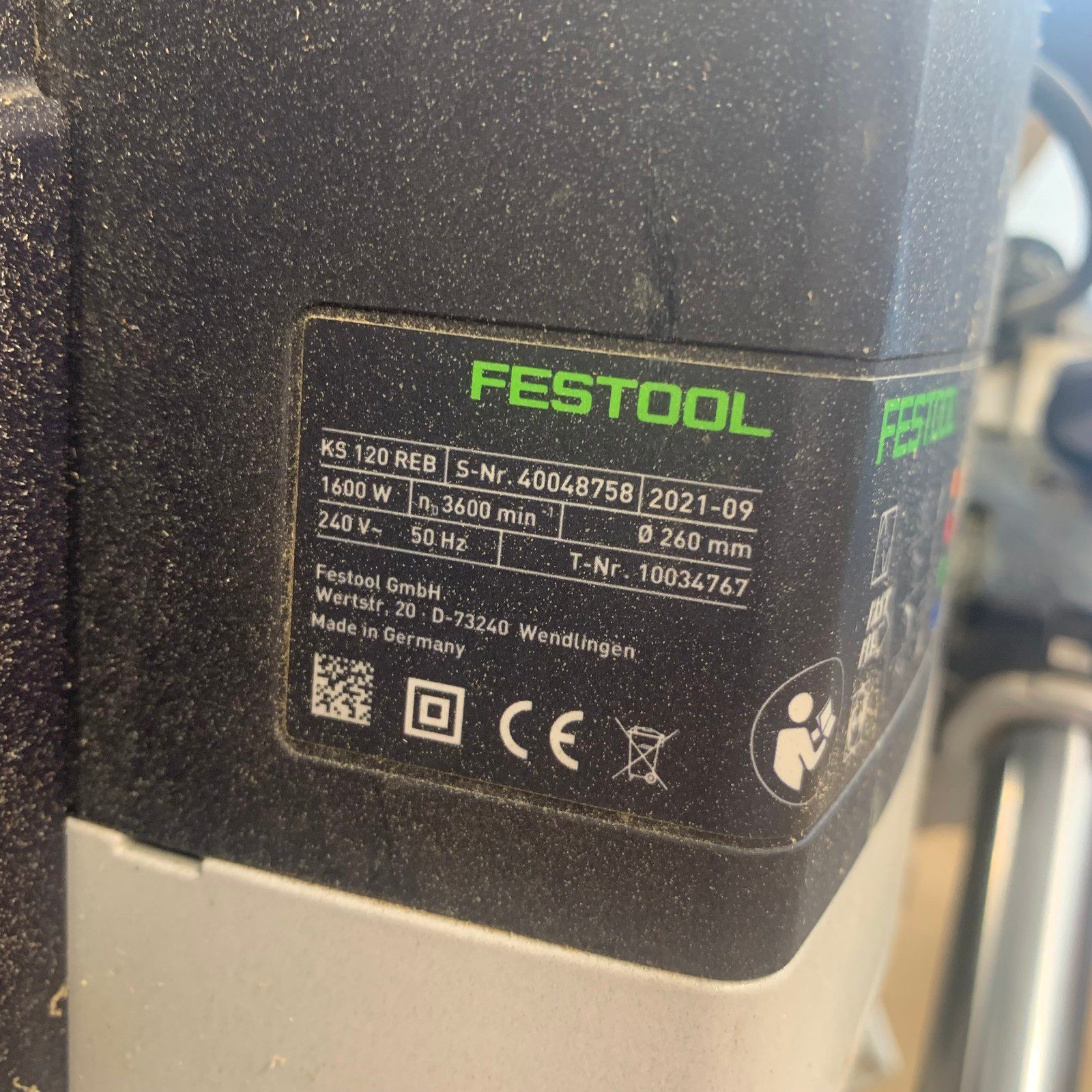 Festool KAPEX KS 120 REB 240V 1600W 260mm Sliding Compound Mitre Saw - Image 9
