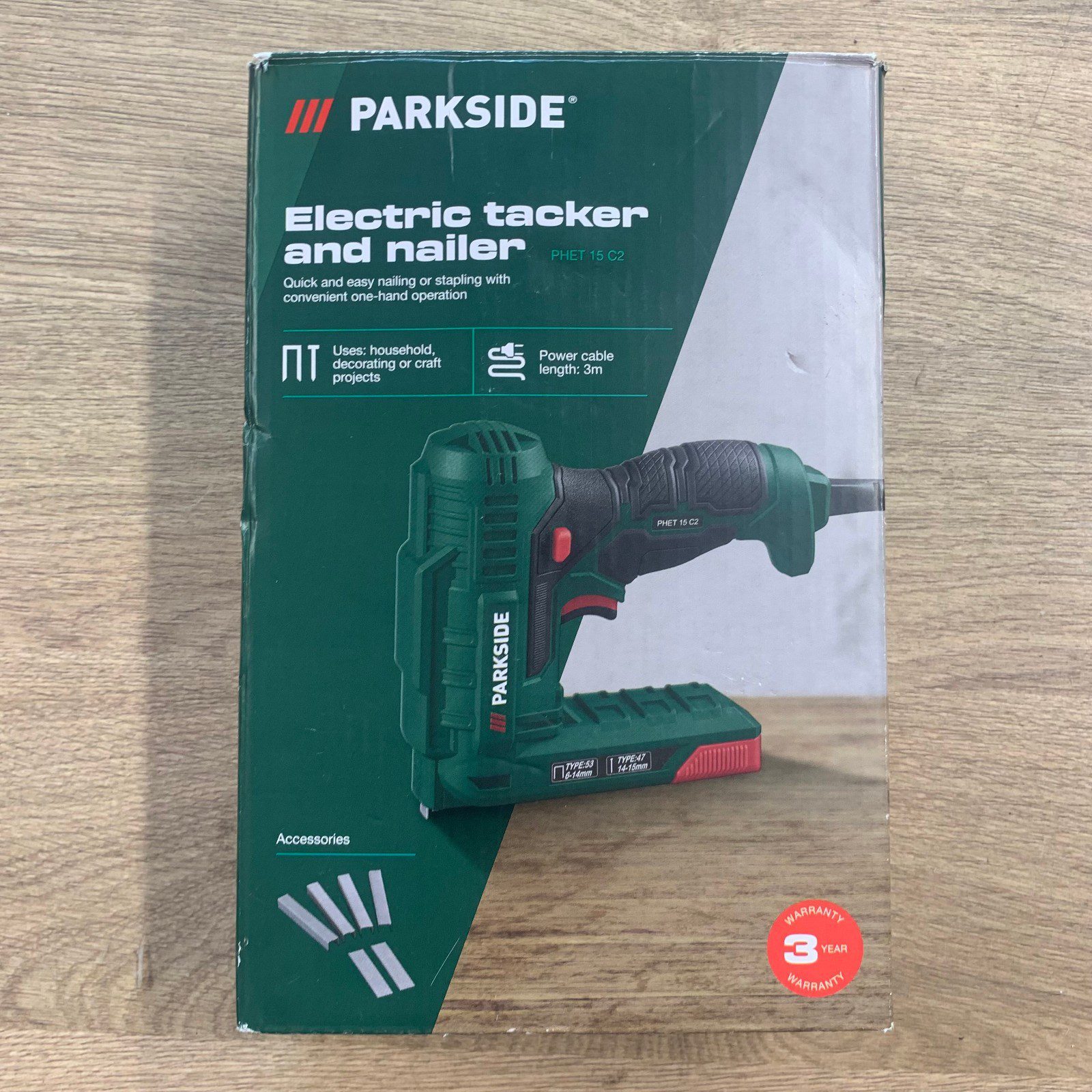 Parkside PHET 15 C2 240V Electric Tacker And Nailer Very Good Used - Image 1
