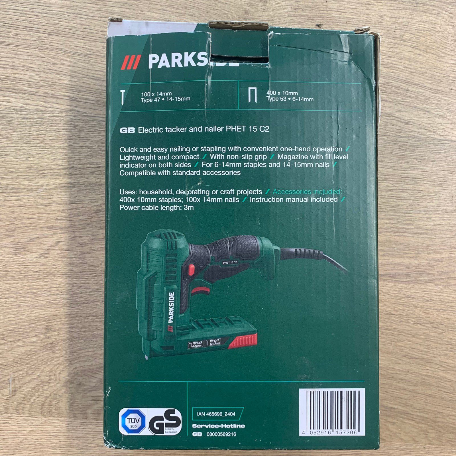 Parkside PHET 15 C2 240V Electric Tacker And Nailer Very Good Used - Image 2